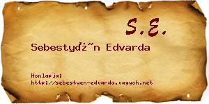 Sebestyén Edvarda névjegykártya